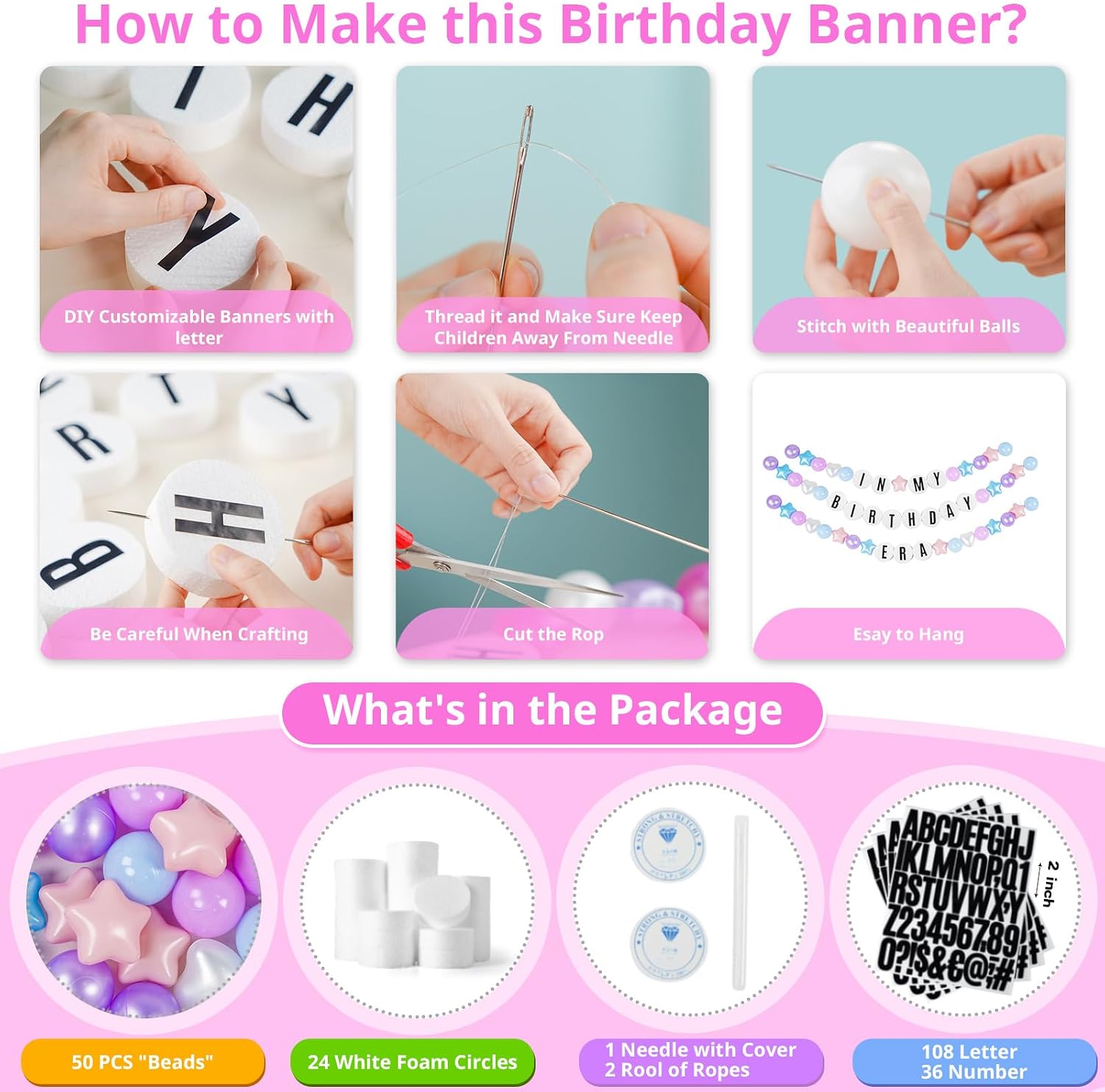 Birthday Banner - Friendship Bracelet