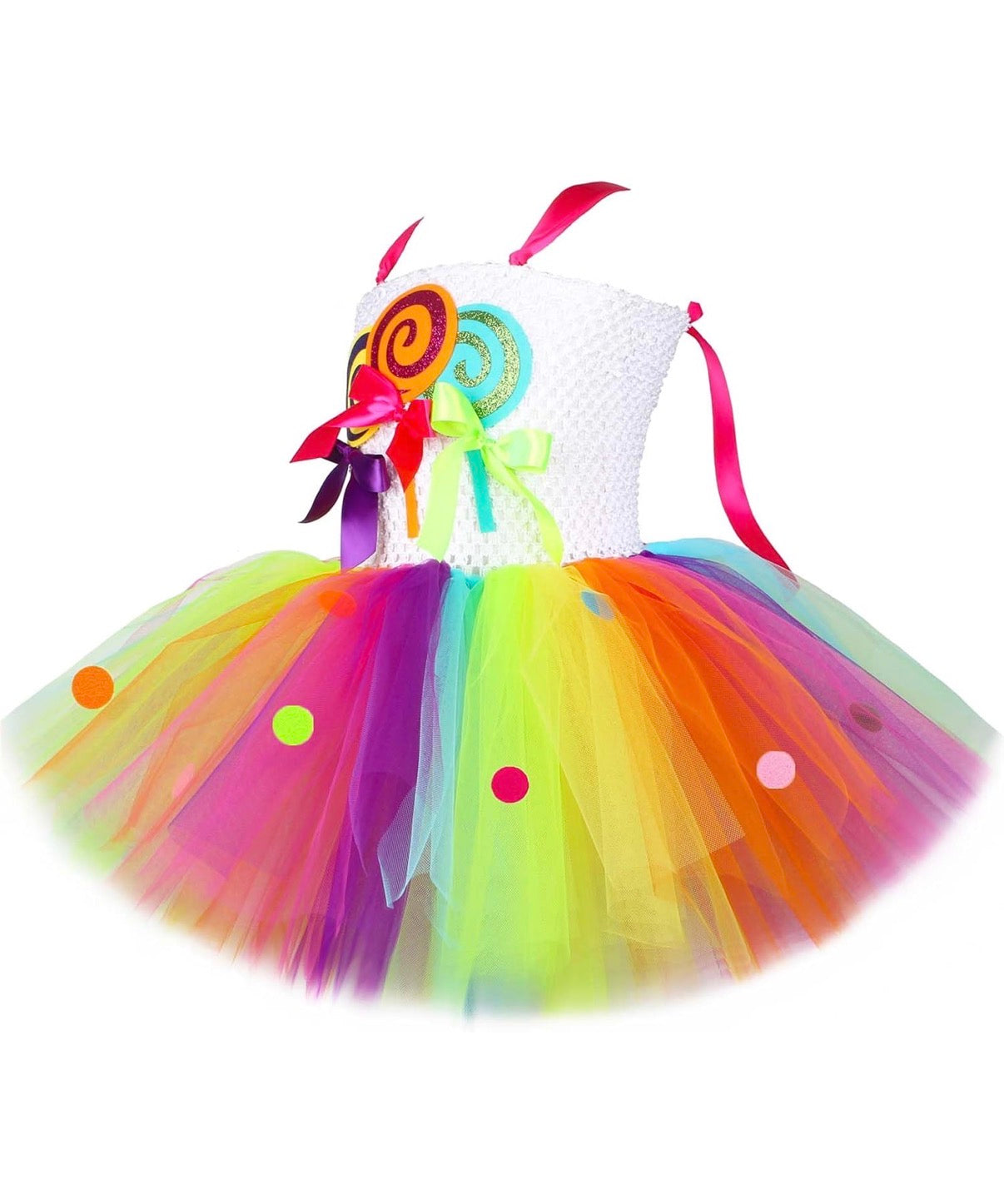 Rainbow Candyland Dress Size 7-8
