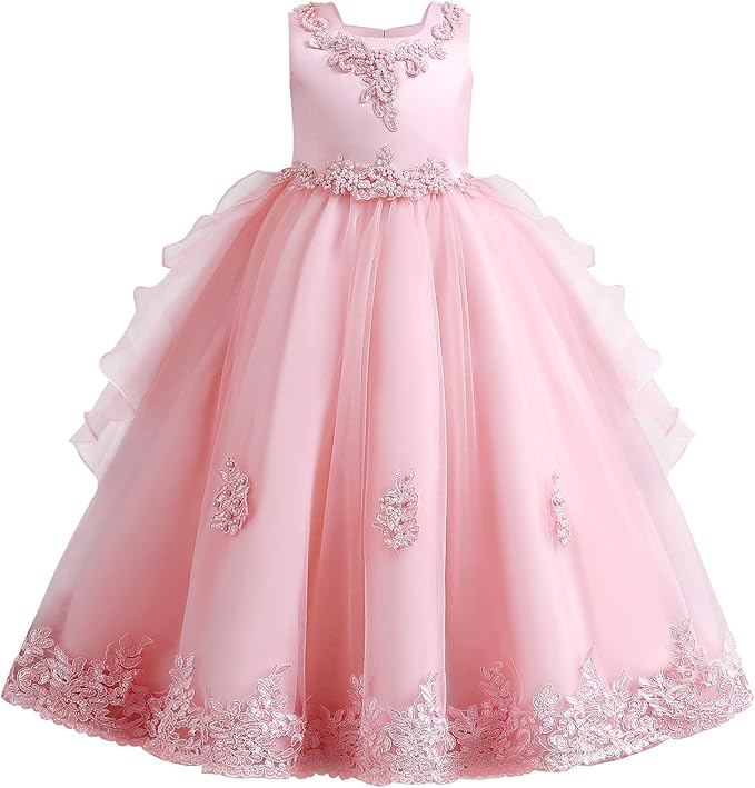 Sleevless Tulle and Satin Dress Size 6-7
