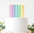 Rainbow Birthday Cake Candles Set (10-Piece Box)
